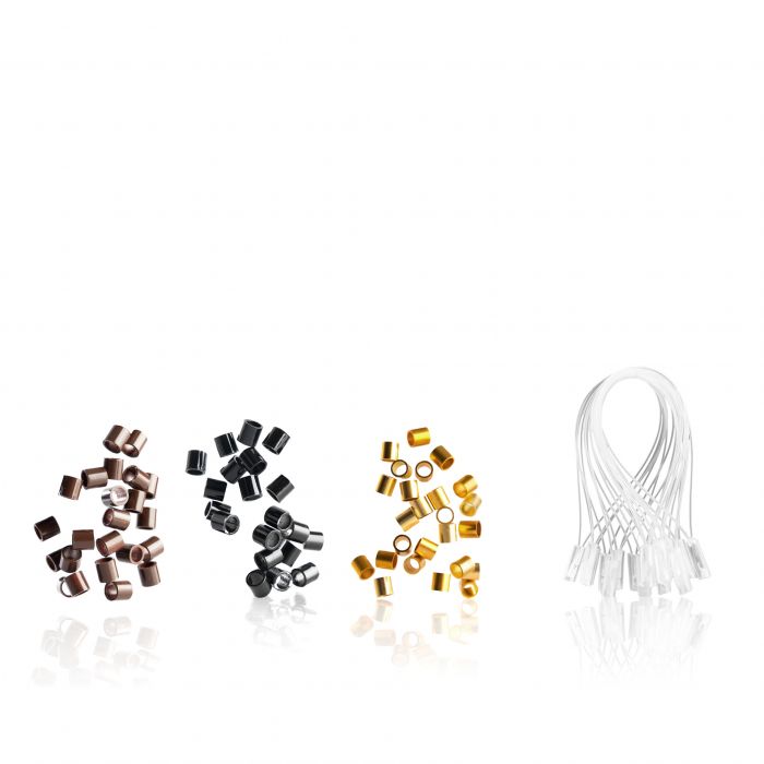 Confezione Ring Ricambi per Ciocche Nero Confezione Ring Ricambi per Ciocche Nero